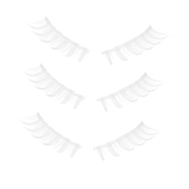 Baluue 3pairs Natural Cross Cosplay Lashes Lightweight Comfortable Fake Eyelashes for Masquerade Parties Festivals and Daily Makeup Use