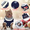 FHTONGE Dog Christmas Sweater with Leash Hole, Turtleneck Pullover Knitwear