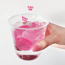 Reusable Ice Cubes, 15 Pcs Heart Shaped Plastic Ice Cubes Reusable Ice Cubes for Drinks Pink for Drinks Coffee 3.9 X 4cm