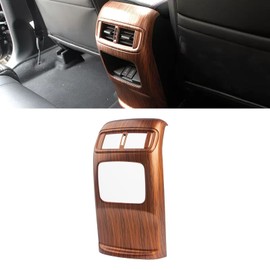 Xotic Tech Interior Rear Air Conditioner Vent AC Wind Outlet Decoration Cover Trim, Peach Wood Grain, Compatible with Honda CRV 2017-2022