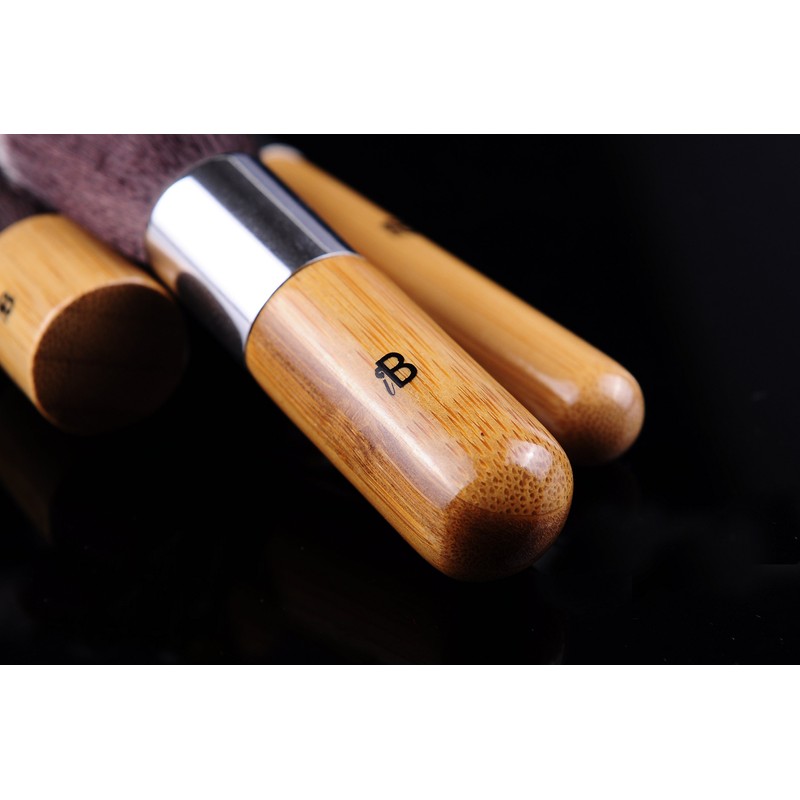 IB Luxury Bamboo Wooden Make Up Brush Set for Eyes