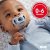 NUK 100% Silicone Comfy Orthodontic Pacifiers, 0-6 Months, Blue Fashion,