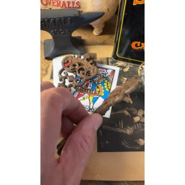 Crown Cast Iron Keys Set of Two 5" Keys With Antique Finish & Ornate Detailing