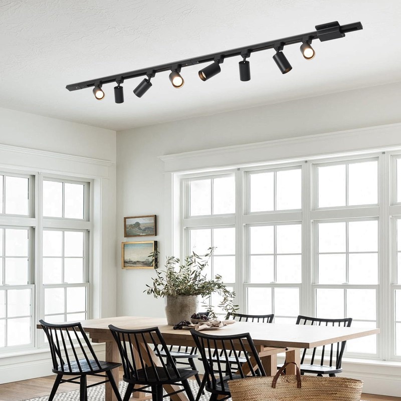 Hiiglxii 6-Light LED Track Lighting Kit with 6.6FT H Track