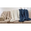 SARO LIFESTYLE Chunky Knit Throw in Poly Blend