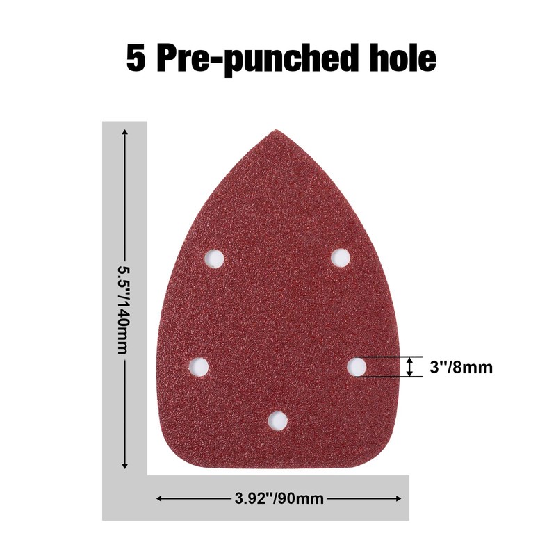 S SATC 100PCS Mouse Detail Sander Sandpaper Palm Mouse Sander