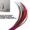 Feather Hair Extensions, 100% Real Rooster Feathers, 20 Short Rainbow