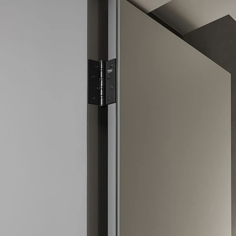 YAGU 3 Pack 4'' Door Hinges Brushed Black 4 x