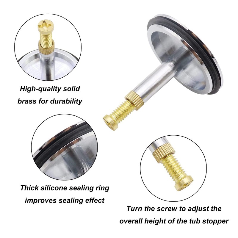 Bathtub Plug 43 mm Bathtub Universal Bath Plug Rustproof High