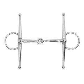 Natudeco 125 mm Horse Snaffle Bit Full Jaw Bit Stainless Steel Ring Farm Jointed Bit Horse Bit Tack Snaffle Bit Horse Gag Thick Bit