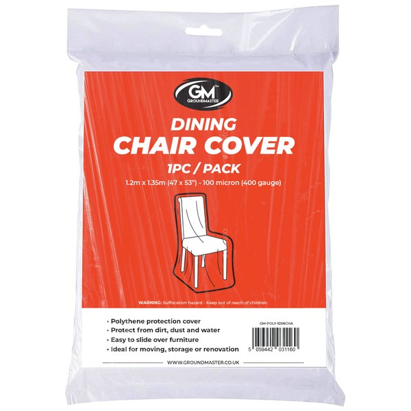GroundMaster Polythene Plastic Sofa Chair Cover | Protective Dust Sheet