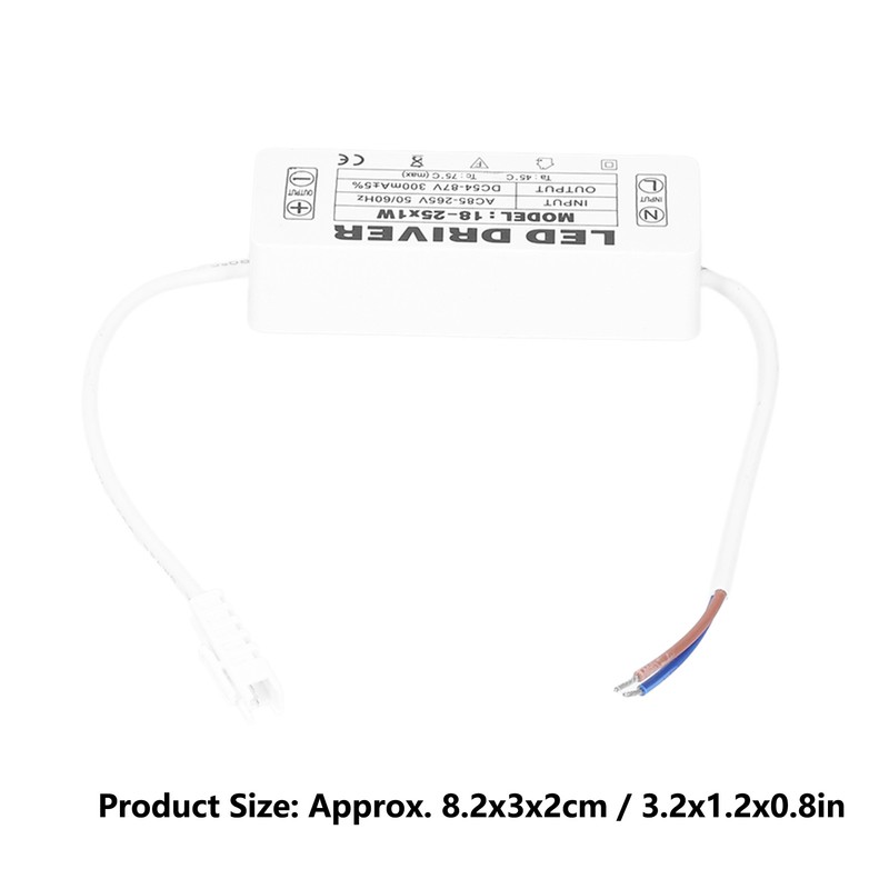 18‑25X1W LED Driver Constant Current 300mA Input AC85‑265V Output 54‑87VDC