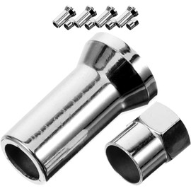 Genérico Tapones para Válvulas de Neumáticos de Coche y Camión de Aleación de Aluminio 10 Piezas Funda de Goma para Protección y Decoración