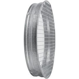 ECOPRO VENT 10" Inch Galvanized Ducting Take-Off End Cap with Protective Metal Mesh Screen - Male Connection. Round Pipe Ventilation Plug. Easy Push-Fit Installation for Enhanced HVAC Efficiency