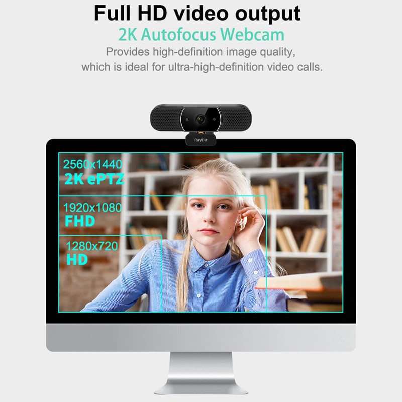 RayBit 3 in 1 Webcam - 2K HD USB C