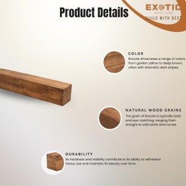 Exotic Wood Zone Canarywood Turning Blank (Pack of 2) Kiln-Dried Hardwood for Eco-Friendly Woodworking, Woodturning, Wood Lathe, Sustainable Wood, Woodcraft, DIY Projects (1" x 1" x 6")