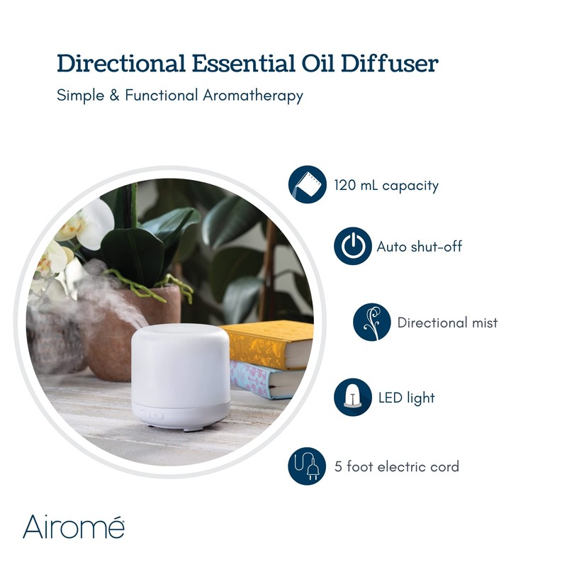 Airome Simple 120 mL BPA-Free Plastic LED Light-up Diffuser with