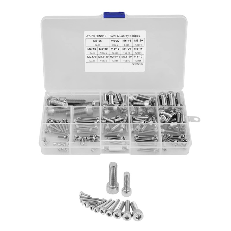 Nuts and Bolts Set M6 M8 M10 Hex Socket Flanged
