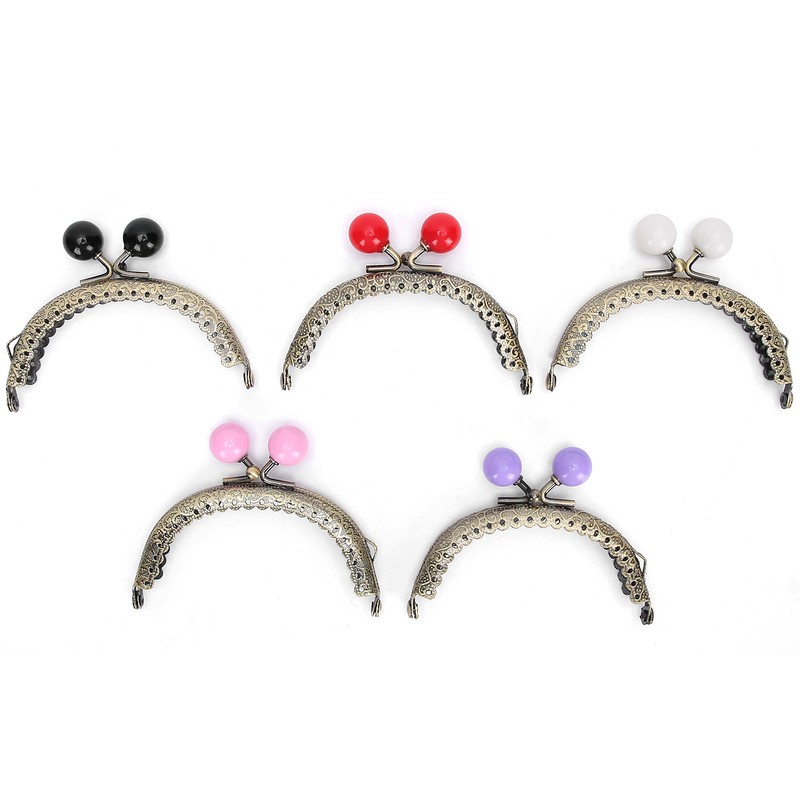 8.5cm Semicircle Embossing Kiss Lock Frame Lock Clip for Purse