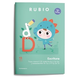 Escritura con letra de imprenta (+4 años). Vol. 1: Trazos, números (1-5), vocales (Aa, Ee, Ii, Oo, Uu) y consonantes (Mm, Nn, Ss, Ll, Ff, Pp, Dd, Tt) (Escritura con Letra de Imprenta RUBIO)