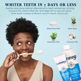 Lumineux Oral Essentials Teeth Whitening Toothpaste 2 PCK | Certified Non Toxic | Sensitivity Free | Fluoride Free | Whiter Teeth in 7 Days | NO Artificial Flavors, SLS Free, Dentist Formulated