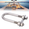 12x130mm Marine Bow Stern Eye U Bolt with Adjustable Screw