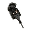 POWERCONNECTIONS - Schuko Non-Earthed Converter Plug - 5amp - Black
