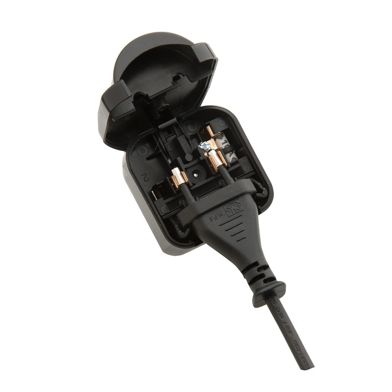 POWERCONNECTIONS - Schuko Non-Earthed Converter Plug - 5amp - Black