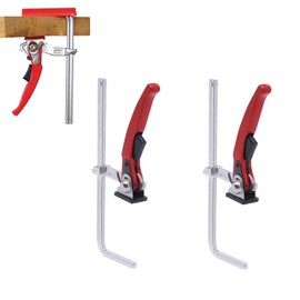 All-steel table clamp with lever handle, 2 pieces, clamping clamps, lever clamp, table clamp, quick release with 210 mm capacity and 90 mm throat depth for grinding, cutting