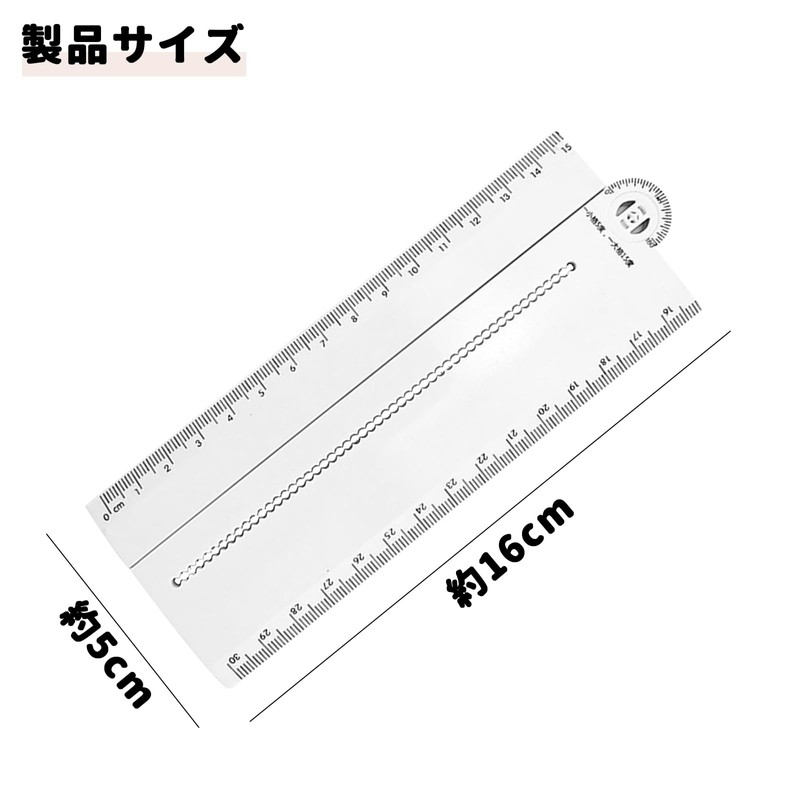 PAVIKE 30cm Transparent Rectangle Ruler Protractor Rectangle Ruler Protractor Angle