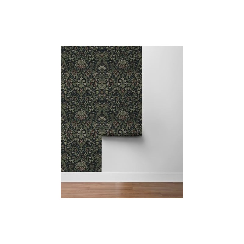 NextWall Filigree Floral Peel and Stick Wallpaper