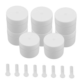 Ipetboom 8pcs Travel Containers for Toiletries Leak Cream Jars with Magnetic Spoon Dual Layer Design for Freshness Preservation and Easy Application