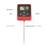 Digital Candy Thermometer with Pot Clip,Alarm Function,10'' Long Probe,Rotatable Display,
