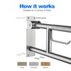 29-Inch Flip-Up Stainless Safety Flip-Up Bathroom Grab Bar with Integrated