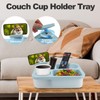 MEKOTRIN Couch Cup Holder Tray for Bed Sofa Organizer, Silicone