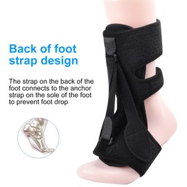 Fasciitis Night Splint, Plantar Fasciitis Night Splint Foot Splint, Plantar Fasciitis Orthosis, Ankle Splint with Adjustable Straps, Orthosis Splint Relief Achilles Tendonitis, Foot Drop, Black