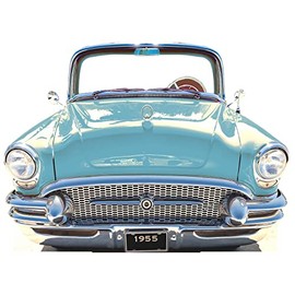 SS11074 Classic 1950s Spring Blue Ish Green Surf Larkspur Teal Car Coupe Stand in Cardboard Cutout Standee Standup
