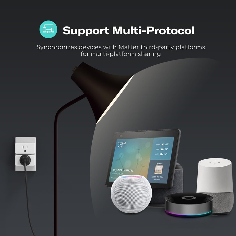 THIRDREALITY Smart Plug M3 4 Pack,Matter Over WiFi,15A/1800W Max,ETL Certified,Compact