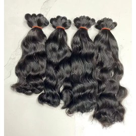 Vietnamese Raw Hair Bundles Natural Body Wavy Human Hair Vendorstyle: Natural Wave, color: Black, Stretched Length: 16 Inches