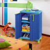 QHogar Armario Mediano Infantil Para Niños Color Azul