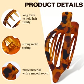 Lawie 8 Pieces Flat Hair Clips Plastic Duckbill French Hair Barrettes Matte Neutral Colors Long Teeth Slide Comb Alligator Hair Grips Clamps French Flat Claw Clips for Women Girls (Colorful Set B)