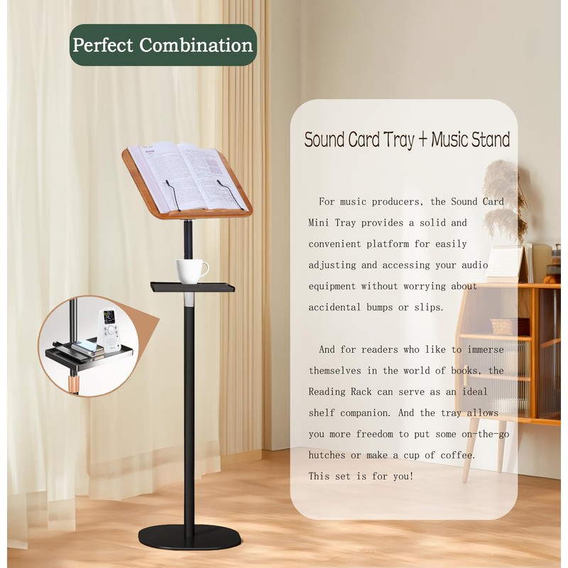 Adjustable to 67in Standing Book Stand, Book Holders for Reading