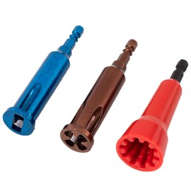 Twisting Wire Tool Set, 3 Way/ 5 Way Tool Stripping Wire and Wire Tool Cap Twisting with 1/4" Chuck (Red), Stripper Wire and Twister, Connector Twister Wire for Power Drill Drivers