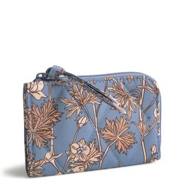 Vera Bradley Performance Twill Zip Card Pouch, Larkspur Delphinum