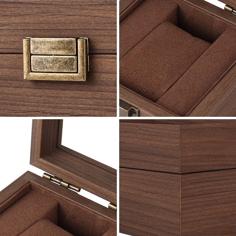 Baskiss Wooden Watch Case Watch Storage Box Collection Case Watch