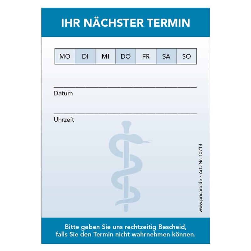 PRICARO Appointment Pad for Doctors and Medical Professionals (Pack of