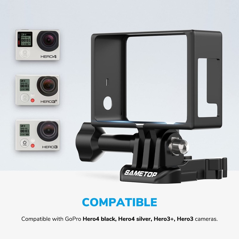 Sametop Frame Mount Housing with Lens Cover Compatible with GoPro