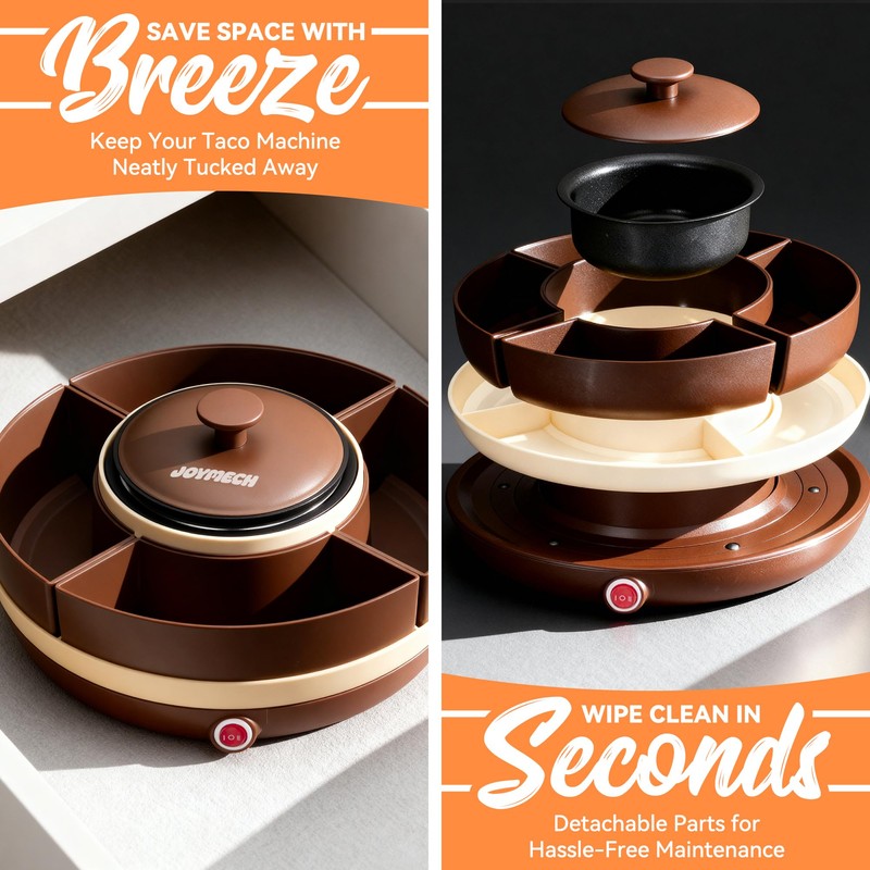 JoyMech Cheese & Chocolate Fountain Machine with 4-Section Food Trays,