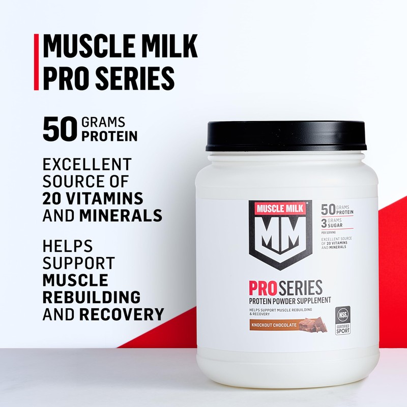 Muscle Milk Pro Series Protein Powder Supplement, Slammin' Strawberry, 2