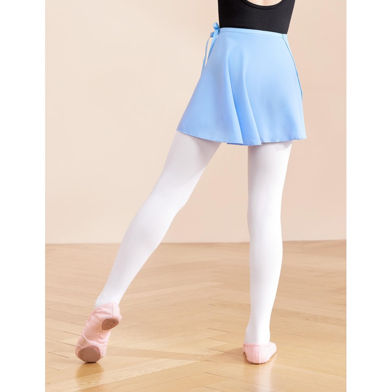 Phoeswan Light Blue Ballet Skirts for Girls, Ballerina Wrap Dance